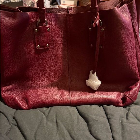 Botkier Elegant Burgundy Leather Tote Bag